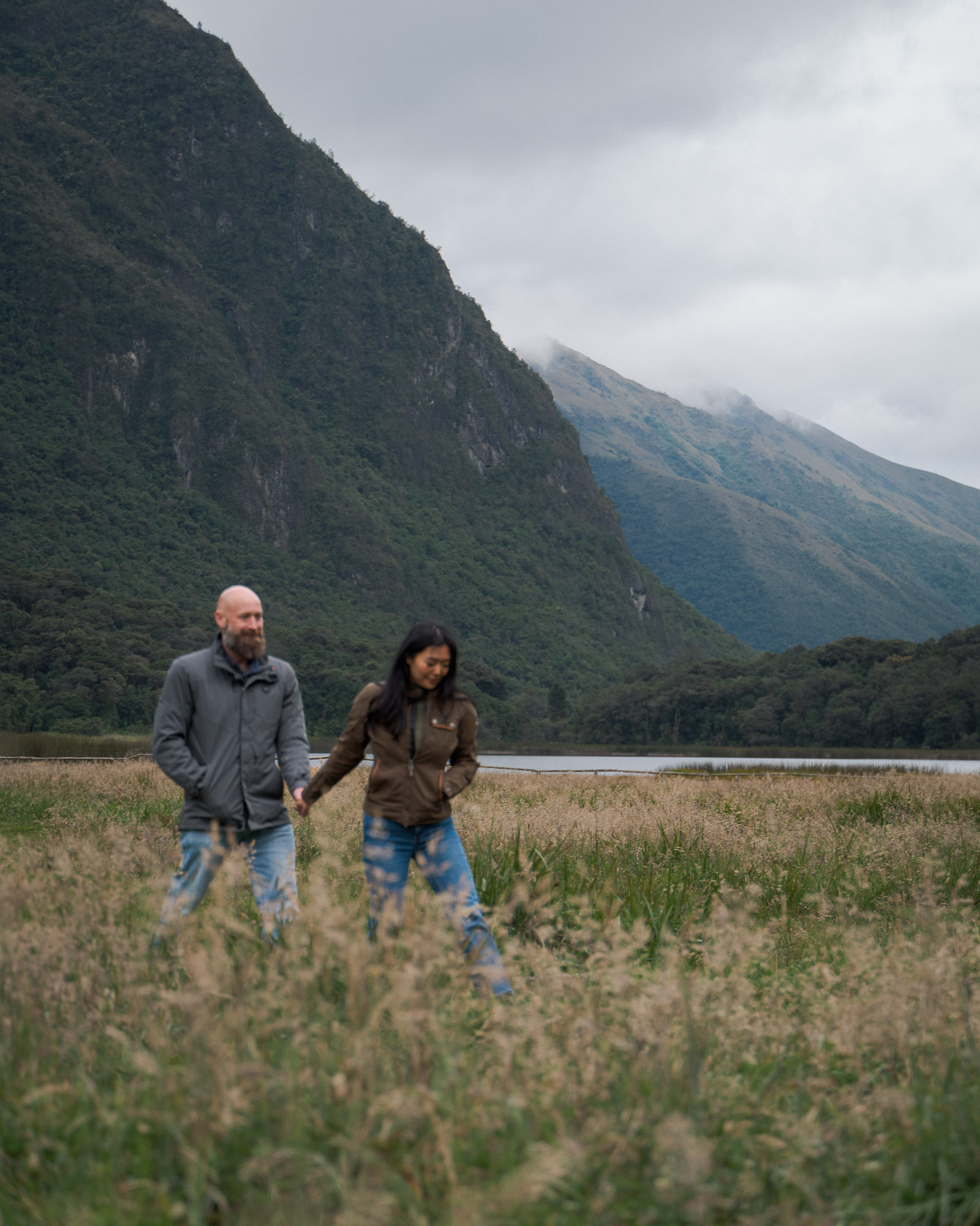 Environmental portrait of couple on an elopement shoot