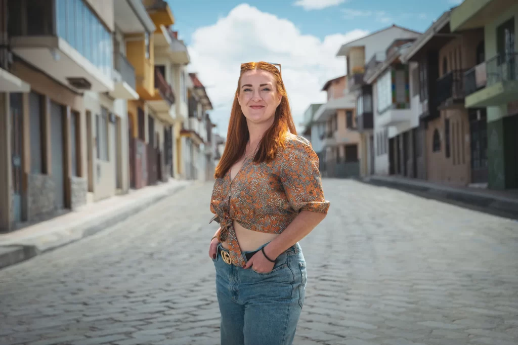 Sinead in the streets of Cuenca's historic center